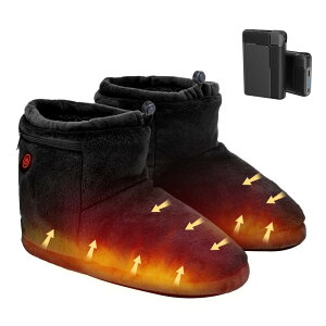 【送料無料】電気スリッパ フットウォーマー スリッパ 室内 USB足温器 歩ける 電気足温器 足元ヒーター 速暖 5段階温度調節 2個8000mAhバッテリー付き 軽量 秋冬 コードレス あったかスリッパ