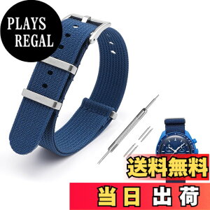�y���������z[Jumpsunfun] 20mm ���v�o���h for Omega X Swatch Speedmaster MoonSwatch �I���K�ƃX�E�H�b�` �X�s�[�h�}�X�^�[ ���[���X�E�H�b�`�p �~���^���[�i�C�������v�x���g �F�F�u���[