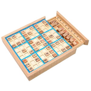 【送料無料】Archnote ナンプレ ボードゲーム 木製 数独 ナンプレボード 数字 パズル 脳トレ 小学生 高齢者 知育玩具 色:ブルー1個