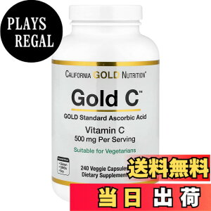 �y���������zCalifornia Gold Nutrition, Gold C�i�S�[���hC�j�AUSP Grade Vitamin C�A500mg�A�x�W�J�v�Z��240�� �F�F�}���`�J���[�A�T�C�Y�F240��