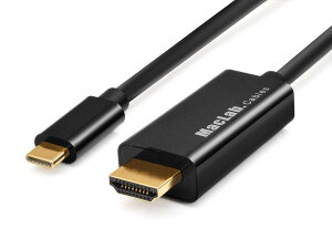 yzMacLab. USB Type-C HDMI ϊ P[u 1.8m BC-UCHBK ubN 4K (3840×2160^30Hz) t FFubNATCYF3.0m