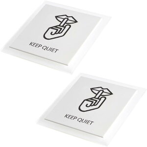 yzHIGHAWKybg֎~  L ybg֎~ ē ӃTC X XebJ[ TCv[g AN W EH[XebJ[ HX h 2 FFKEEP QUIETATCYF13*13cm