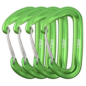【送料無料】JEELAD カラビナ ナスカン 登山釦 12kN 25kN アルミ合金カラビナ 超軽量 キーホルダー 脱落防止 多機能 キャンプ アウトドア 色：B - 12kN - グリーン - 4個