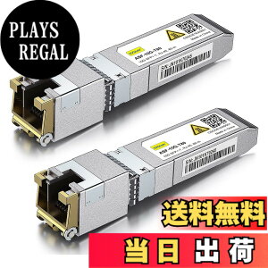 �y���������z10Gtek 10GBase-T SFP+���W���[��, 10G-T, 10G�J�b�p�[, RJ-45 SFP+ CAT.6a, �ő�30m, ���g�����V�[�o �F�Fx2�A�T�C�Y�F2����