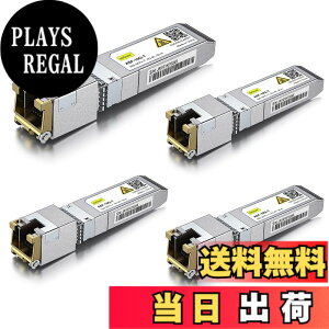 �y���������z10Gtek 10GBase-T SFP+���W���[��, 10G-T, 10G�J�b�p�[, RJ-45 SFP+ CAT.6a, �ő�30m, ���g�����V�[�o �F�Fx4�A�T�C�Y�F4����