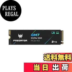 �y���������zAcer Predator M.2 SSD GM7 NVMe1.4 2280 PCIe Gen4x4 ������(�ő�ǂݎ��F7400MB/s�A�ő发�����݁F6500MB/s) ����SSD ���ϋv 3D NAND TLC PS5/PS5 Pro����m�F�ς� ���[�J�[5�N �T�C�Y�F2TB