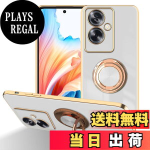 �y���������zLuFiYa �P�[�X �����O�t�� �J�o�[ TPU�f�� �X�^���h�@ �X�}�z�P�[�X �y�� �ϏՌ� ���� �C�菝�h�~ �����h�~ �ԍڃz���_�[ 360°��] �P�[�X �F�F�z���C�g�A�T�C�Y�FOppo A79 5G