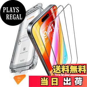 �y���������ziPhone 16 / 15 �p �K���X�t�B���� TORRAS �h�w�� �T���T�� �S�ʕی� �����ɍ׉� 9H�z�� 2�� �K�C�h�g �C�A���X �A�C�t�H��16 �p /15�p �ی�t�B���� GlassGo Air �F�F�z���C�g�A�T�C�Y�FiPhon