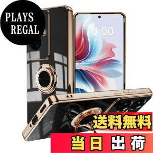 �y���������zLuFiYa �P�[�X �����O�t�� �J�o�[ TPU�f�� �X�^���h�@ �X�}�z�P�[�X �y�� �ϏՌ� ���� �C�菝�h�~ �����h�~ �ԍڃz���_�[ 360°��] �P�[�X �F�F�u���b�N�A�T�C�Y�FOPPO Reno11 A 5G