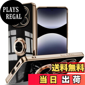 �y���������zLuFiYa �P�[�X �����O�t�� �J�o�[ TPU�f�� �X�^���h�@ �X�}�z�P�[�X �y�� �ϏՌ� ���� �C�菝�h�~ �����h�~ �ԍڃz���_�[ 360°��] �P�[�X �F�F�u���b�N�A�T�C�Y�FXiaomi Redmi Note 14 Pr