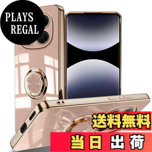 �y���������zLuFiYa �P�[�X �����O�t�� �J�o�[ TPU�f�� �X�^���h�@ �X�}�z�P�[�X �y�� �ϏՌ� ���� �C�菝�h�~ �����h�~ �ԍڃz���_�[ 360°��] �P�[�X �F�F�s���N�A�T�C�Y�FXiaomi Redmi Note 14 Pro 5