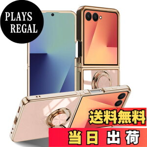 �y���������zLuFiYa �P�[�X �����O�t�� �J�o�[ TPU�f�� �X�^���h�@ �X�}�z�P�[�X �y�� �ϏՌ� ���� �C�菝�h�~ �����h�~ �ԍڃz���_�[ 360°��] �P�[�X �F�F�s���N�A�T�C�Y�FSamsung Galaxy Z Flip7 5G