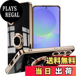 �y���������zLuFiYa �P�[�X �����O�t�� �J�o�[ TPU�f�� �X�^���h�@ �X�}�z�P�[�X �y�� �ϏՌ� ���� �C�菝�h�~ �����h�~ �ԍڃz���_�[ 360°��] �P�[�X �F�F�u���b�N�A�T�C�Y�FSamsung Galaxy A36 5G