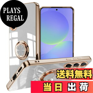 �y���������zLuFiYa �P�[�X �����O�t�� �J�o�[ TPU�f�� �X�^���h�@ �X�}�z�P�[�X �y�� �ϏՌ� ���� �C�菝�h�~ �����h�~ �ԍڃz���_�[ 360°��] �P�[�X �F�F�z���C�g�A�T�C�Y�FSamsung Galaxy A36 5G