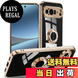 �y���������zLuFiYa �P�[�X �����O�t�� �J�o�[ TPU�f�� �X�^���h�@ �X�}�z�P�[�X �y�� �ϏՌ� ���� �C�菝�h�~ �����h�~ �ԍڃz���_�[ 360°��] �P�[�X �F�F�u���b�N�A�T�C�Y�FGoogle Pixel 10 Pro XL 