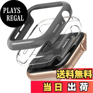 �y���������zJP - Ringke Apple Watch Series 6 / 5 / 4 / SE 40, 44mm Slim �F�FClear & Dark Gray (2P)�A�T�C�Y�F[6 / 5 / 4 / SE 44mm]