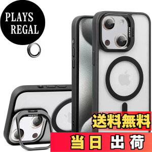 �y���������zKanyaku �p�̃P�[�X MagSafe�Ή� �����Y�ی� �X�^���h �X�g���b�v�z�[���t�� �F�F�u���b�N�A�T�C�Y�FIphone15plus