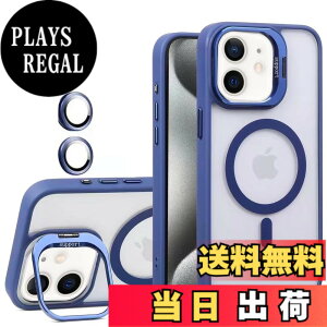 �y���������zKanyaku Iphone12�p�̃P�[�X MagSafe�Ή� �����Y�ی� �X�^���h���R�ɐؑ� ���C�����X�[�d �ϏՌ� ���΂݂Ȃ� �X�g���b�v�z�[���t�� �E�C���h�E�V���[�Y 6.1(LKJT-12-shenlan) �F�F�u���[�A