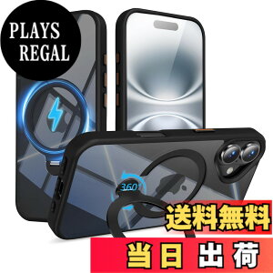 �y���������zMagSafe�Ή� �P�[�X�y ���C�����X�[�d�A�c�����Ή��A�B�����[���X�^���h�A�}�O�l�b�g���ځA�ϏՌ��A�S�ʕی�z �F�F�u���b�N�A�T�C�Y�FiPhone 16Plus �p