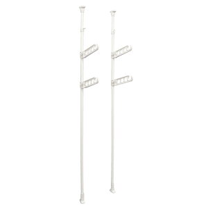 【送料無料】HEIAN SHINDO 物干しスタンド 室内 ベランダ 平安伸銅工業 色:ホワイト、サイズ:竿受け2段