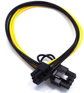 yzI[fBIt@ PCI-E dϊP[u ⏕d 6pin - 8pin 20cm FFubN×CG[