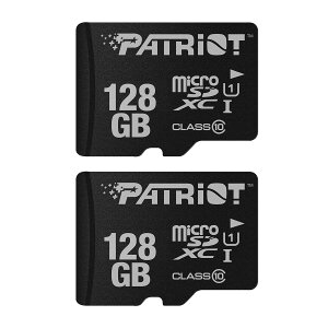 yzParent Patriot LX Series micro SD Flash Memory Card FFubNATCYFBlack 128GB 2-Pack