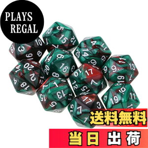 �y���������zYourandoll 10�� ���ʑ̃_�C�X D20�T�C�R�� 20�ʃ_�C�X Dungeons and Dragons �ADND�A TRPG�A MTG �T�C�R���Ȃǃe�[�u���Q�[���p �F�F�R�[�q�[ �O���[���A�T�C�Y�F16mm