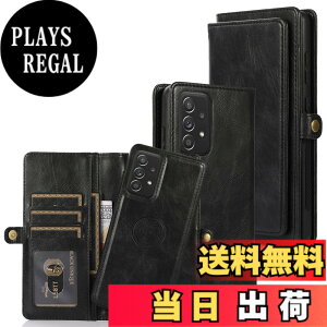�y���������zfor Galaxy S22 Many Card Slots 2in1 Detachable Wallet Case �F�F�u���b�N�A�T�C�Y�FGalaxy A52 5G