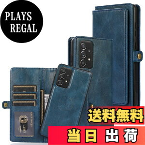 �y���������zfor Galaxy S22 Many Card Slots 2in1 Detachable Wallet Case �F�F�u���[�A�T�C�Y�FGalaxy A52 5G