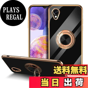 �y���������zLuFiYa �P�[�X �����O�t�� �J�o�[ TPU�f�� �X�^���h�@ �X�}�z�P�[�X �y�� �ϏՌ� ���� �C�菝�h�~ �����h�~ �ԍڃz���_�[ 360°��] �P�[�X �F�F�u���b�N�A�T�C�Y�FSamsung Galaxy A23 5G