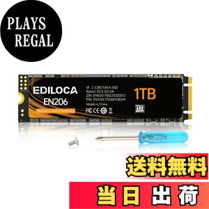 �y���������zEDILOCA EN206 SSD M.2 2280 3D NAND�t���b�V������ SATA III 6Gbps �G���[�����@�\ �����d�� �ϏՌ� �����^SSD 3�N �T�C�Y�F1TB