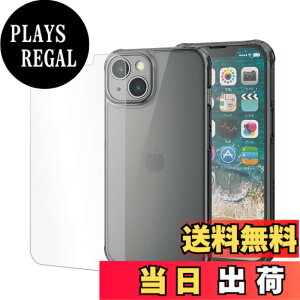 �y���������z�G���R�� iPhone 14 / 13 �P�[�X �J�o�[ �ϏՌ� ZEROSHOCK �\�t�g�P�[�X TPU [�l�p�̃G�A�[�N�b�V�������Ռ����z��] �X�g���b�v�z�[���t�� �u���b�N �ȈՃp�b�P�[�W (����) PMWA22AZEROG 