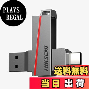 �y���������zHIKSEMI USB������ 2-IN-1 USB3.2 Gen1-A/Type-C 360�x��]�� �f���A���R�l�N�^���� Dual Slim series �O�t�������� �e�ʕs������ ���^ �X�}�z�p OTG ������ �h�o �ϏՌ� �����^�ѕ֗� �T�C�Y�F256GB