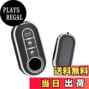 �y���������zSANRILY �t�B�A�b�g������ �L�[�P�[�X �L�[�z���_�[ �L�[�J�o�[ �L�[�ی� Fiat 500/500C/500L/500X ���ɓK�p ���� �ی� �����ɂ� �� �h�~ �F�F�V���o�[�^ �u���b�N�A�T�C�Y�F�Ԃ̏����L