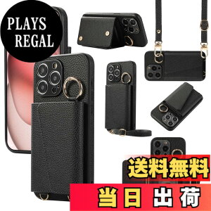 �y���������zXKringCKPTcs Wallet Case for iPhone 15 �F�F�u���b�N�A�T�C�Y�FiPhone 15 Pro
