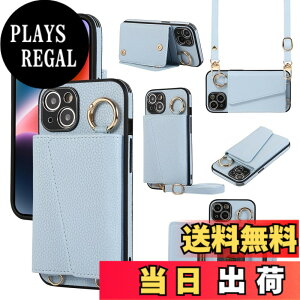 �y���������zXKringCKPTcs Wallet Case for iPhone 13 �F�F�u���[�A�T�C�Y�FiPhone 13