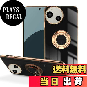 �y���������zLuFiYa �P�[�X �����O�t�� �J�o�[ TPU�f�� �X�^���h�@ �X�}�z�P�[�X �y�� �ϏՌ� ���� �C�菝�h�~ �����h�~ �ԍڃz���_�[ 360°��] �P�[�X �F�F�u���b�N�A�T�C�Y�FAQUOS R9 5G