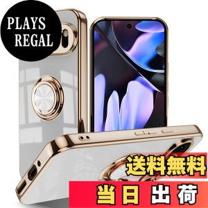 �y���������zLuFiYa �P�[�X �����O�t�� �J�o�[ TPU�f�� �X�^���h�@ �X�}�z�P�[�X �y�� �ϏՌ� ���� �C�菝�h�~ �����h�~ �ԍڃz���_�[ 360°��] �P�[�X �F�F�z���C�g�A�T�C�Y�FGoogle Pixel 9 Pro XL