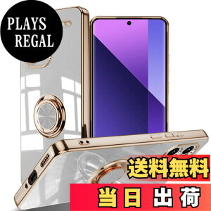 �y���������zLuFiYa �P�[�X �����O�t�� �J�o�[ TPU�f�� �X�^���h�@ �X�}�z�P�[�X �y�� �ϏՌ� ���� �C�菝�h�~ �����h�~ �ԍڃz���_�[ 360°��] �P�[�X �F�F�z���C�g�A�T�C�Y�FXiaomi Redmi Note 13 Pr