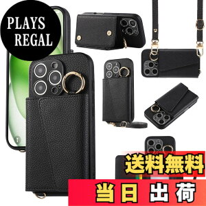 �y���������zXKringCKPTcs Wallet Case for iPhone 16 �F�F�u���b�N�A�T�C�Y�FiPhone 16 Pro