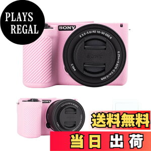 �y���������zRieibi �V���R���ی�P�[�X Sony Alpha ZV-E10 II �J�����P�[�X �X�N���[���v���e�N�^�[2�t�� �y�� ZV-E10II�P�[�X �O���b�v���o���� Sony ZV-E10 II�J�����P�[�X�p �F�FPink