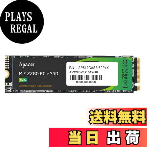 �y���������zApacer �A�y�C�T�[ M.2 SSD �F�F�u���b�N�A�T�C�Y�F512GB