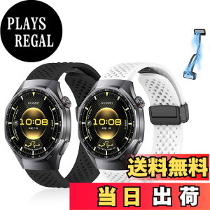 �y���������z[KONXISA] �����o���h HUAWEI WATCH GT 6 / GT 6 Pro 46mm �Ή� �o���h quick-release �ʋC���̏_�炩���V���R���x���g �܂肽���ݎ��}�O�l�b�g���ߋ� �f�������p �������� �y�� ���K �ϋv�� �h