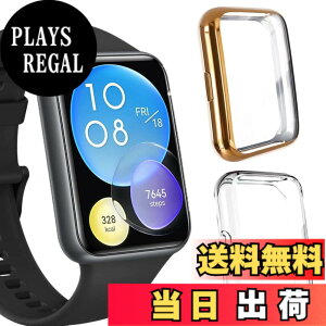 �y���������zAnkersaila�y2������z�Ή� Huawei Watch Fit 2 �P�[�X �J�o�[ TPU �S�ʕی� �J�o�[ �y�� �ϏՌ��� �C�菝�h�~ �����ߗ� �E���ȒP �F�F���[�Y�S�[���h+�N���A
