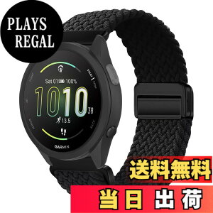 �y���������z[KeeFos] 20mm �o���h Garmin(�K�[�~��) Forerunner 570 42mm/165/245/645/Approach S50/S44/Vivoactive 6/Vivoactive 5/Venu Sq 2/Venu 2 Plus �Ή� �����o���h �i�C�����f�� ���C�o�b�N�� �}�O�l�b�g���o�b�N�� ��