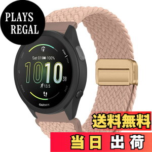 �y���������z[KeeFos] 20mm �o���h Garmin(�K�[�~��) Forerunner 570 42mm/165/245/645/Approach S50/S44/Vivoactive 6/Vivoactive 5/Venu Sq 2/Venu 2 Plus �Ή� �����o���h �i�C�����f�� ���C�o�b�N�� �}�O�l�b�g���o�b�N�� ��