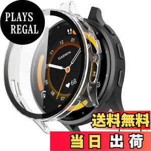 �y���������zINIAYOH For Garmin Venu 2 �J�o�[ �K�[�~�� Venu 2 �ی�P�[�X �����K���X�t�B����+���ϏՌ�PC�t���[�� ���˒ጸ �w��h�~ �y�ʃX�����݌v �F�F�N���A�A�T�C�Y�FVenu 3
