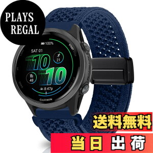 �y���������z[KeeFos] 20mm �o���h Garmin(�K�[�~��) Forerunner 570 42mm/165/245/645/Approach S50/S44/Vivoactive 6/Vivoactive 5/Venu Sq 2/Venu 2 Plus �Ή� �����o���h �i�C�����f�� ���C�o�b�N�� �}�O�l�b�g���o�b�N�� ��