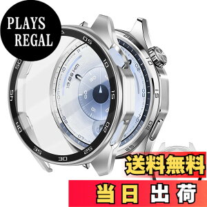 �y���������zJXRICH �Ή� HUAWEI WATCH GT4 �P�[�X �Ή� 46mm �y�� PC+�����K���X �t�@�[�E�F�CGT4 �p �ی�J�o�[ �����x �����ȒP �ϏՌ� �S�ʕی� WATCH GT 4�J�o�[ 46mm �J�o�[ �Ή� �F�F�V���o�[�A�T�C
