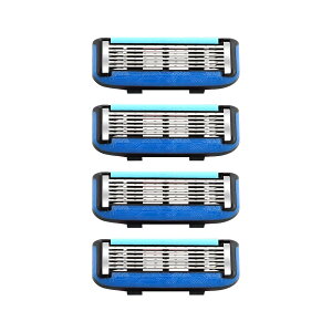 【送料無料】AioBos オリジナル 6枚刃 カミソリ用替刃 (4コ入) 色:オリジナル 替刃(4コ入)